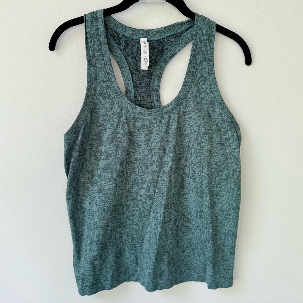 Athleta Heathered Teal Racerback Tank Top